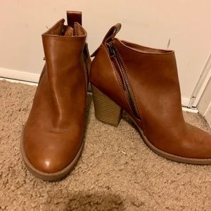 Brown booties from target